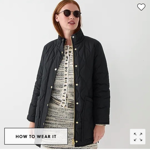 J Crew New quilted cocoon puffer coat BK668 - Picture 1 of 5